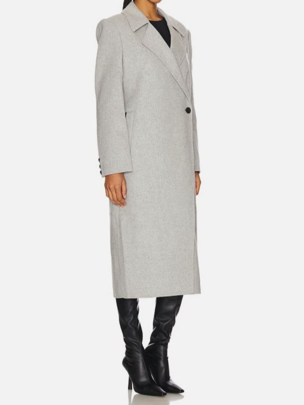 Lamarque Women's Gray Wool Blend Lorelei Coat Size Large